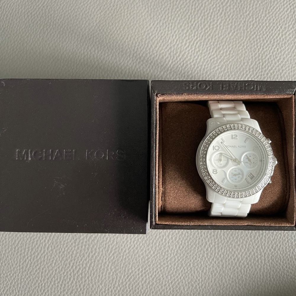 Ceramic white Michael Kors watch